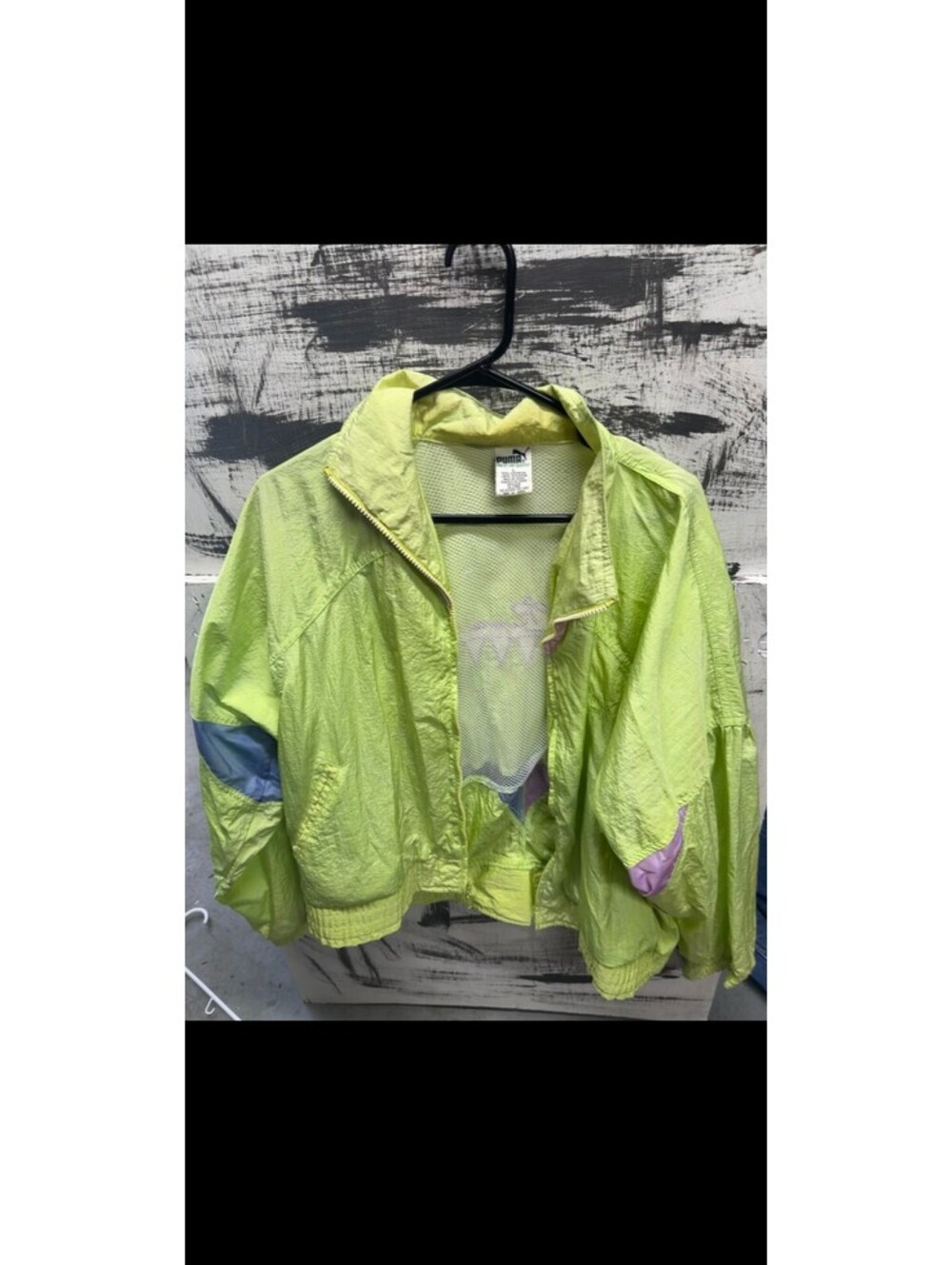 vintage puma womens large jacket multicolored